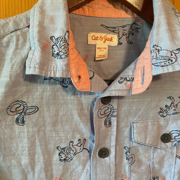 EUC Boys' Woven Short Sleeve Button-Down Shirt - Picture 2 of 3